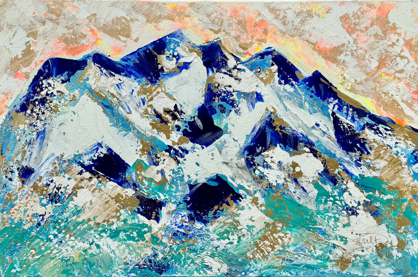 Arlberg Silvester FeuerWerk 2025 Painting Kunst online Kaufen
