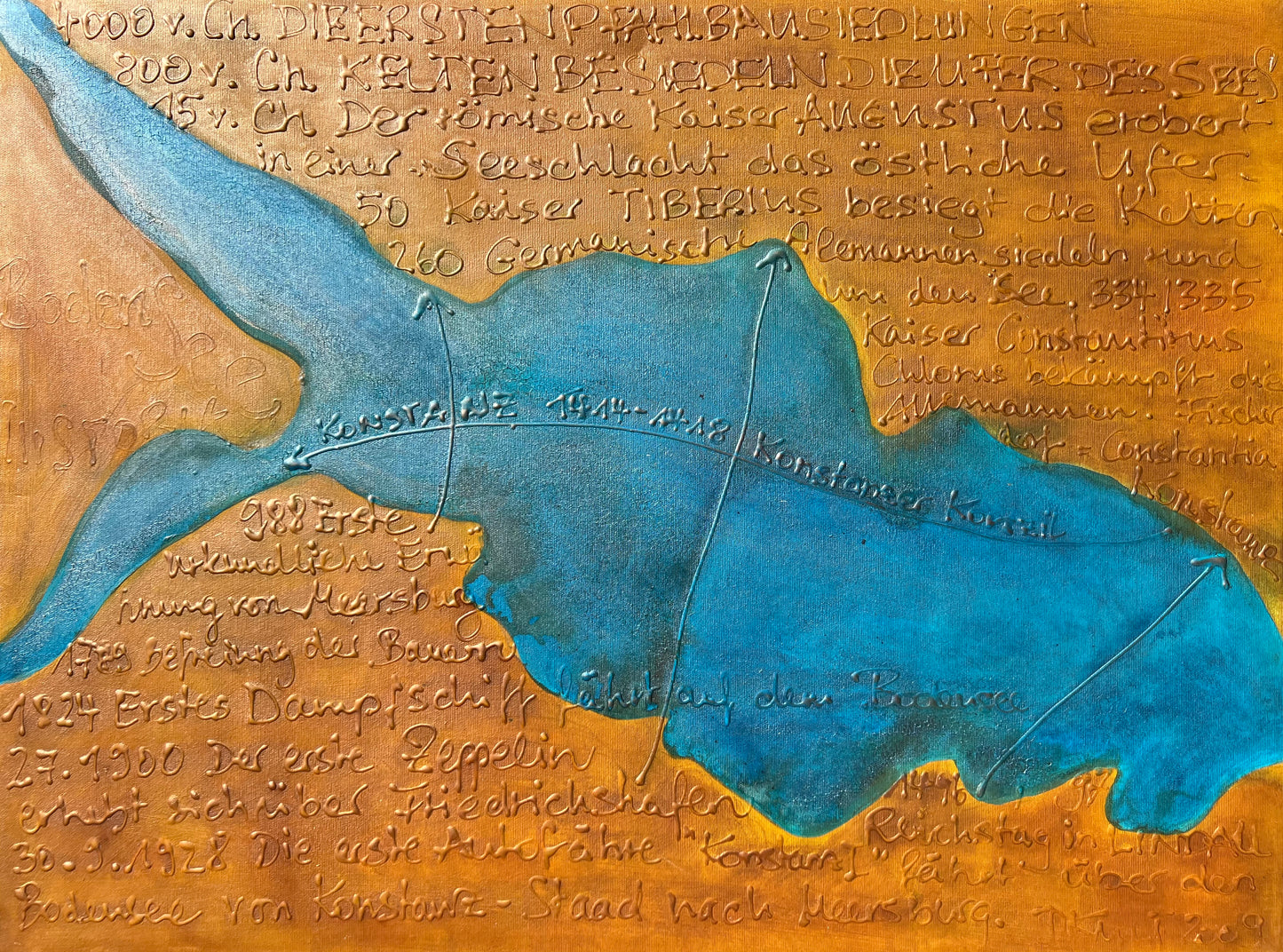 Bodensee Landkarte BodenseeART DKult DANJA KULTERER Kunst online kaufen