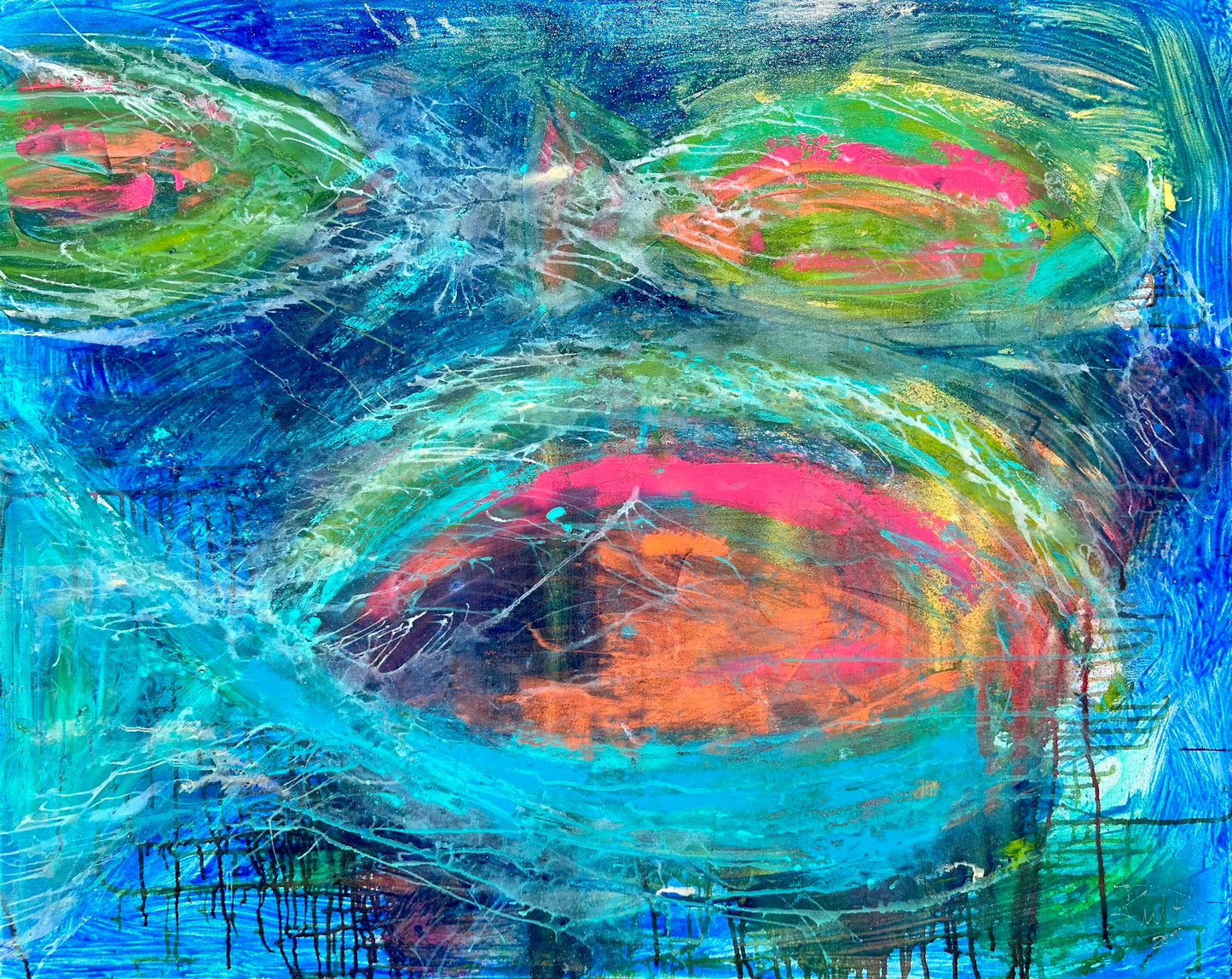 Bodensee Fische abstrakt ART DANJA KULTERER Kunst online kaufen