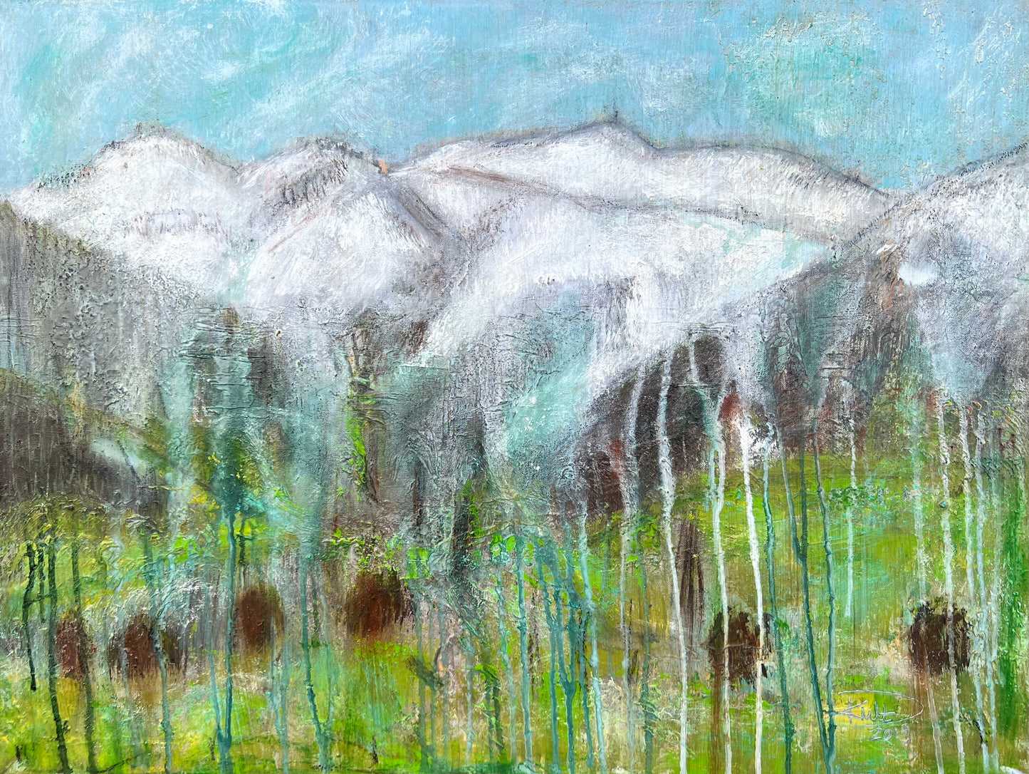 Mountain View Galzig Blick St. Anton am Arlberg Unikat DANJA KULTERER Kunst online kaufen