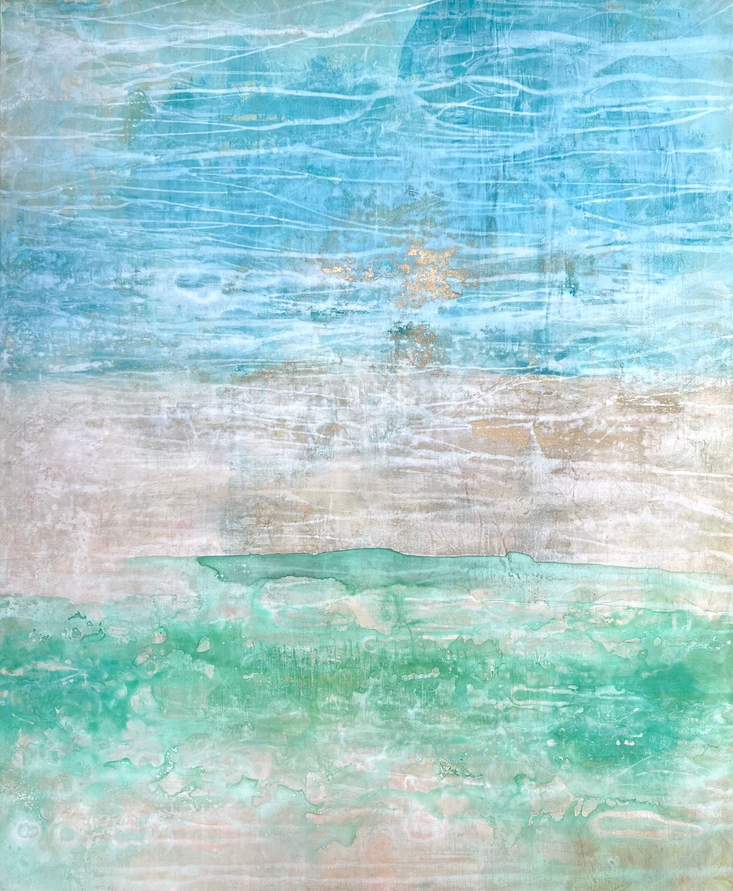 Golden Vision 100x120cm Kunstwerk Original DANJA KULTERER Kunst online kaufen