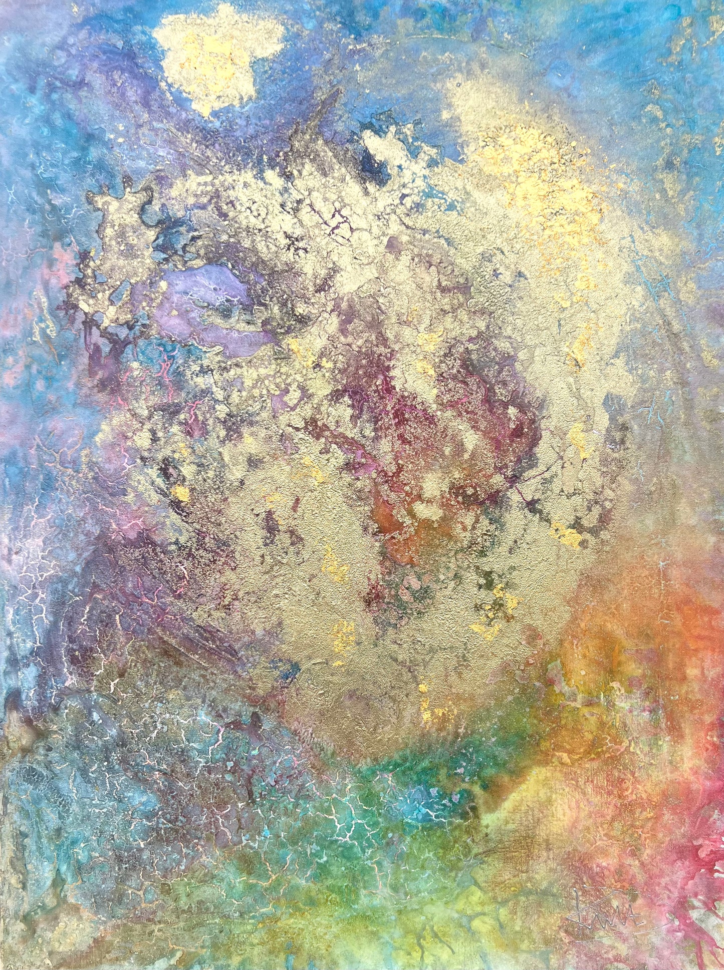 Insel Glückseligkeit 23 Karat Gold DANJA KULTERER ART Kunst online kaufen