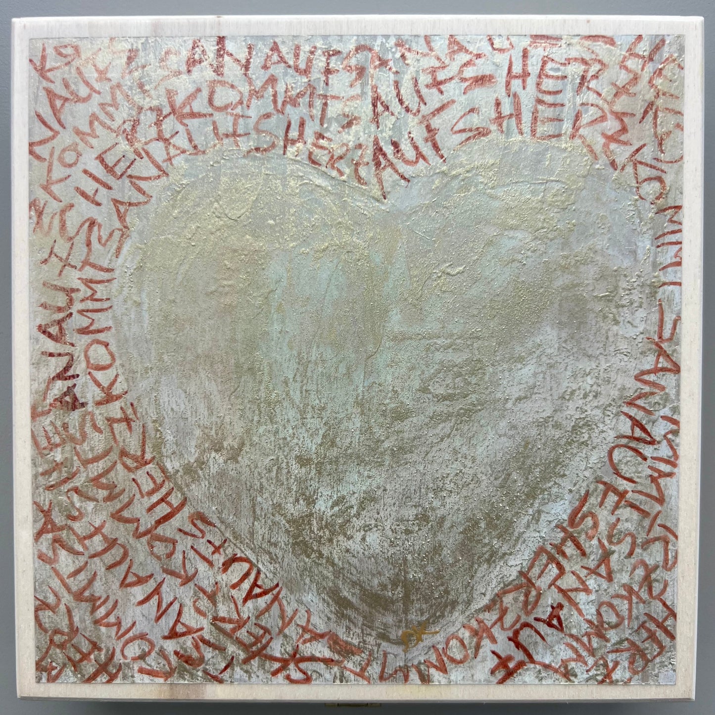KULT Kiste aufs Herz kommt's an Original handbemalt Danja Kulterer Unikat Kunst online kaufen Schoko Trüffel Pralinen Geschenke Weihnachtsgeschenk