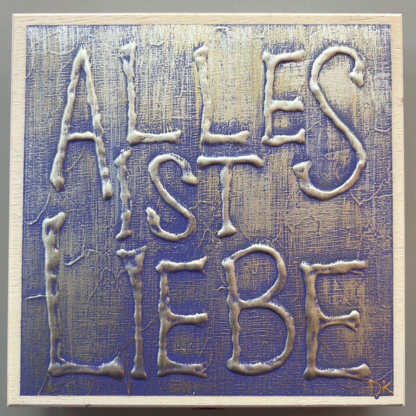 KULT Kiste ALLES IST LIEBE Original handbemalt Holzkiste Danja Kulterer Unikat Schoko Trüffel Pralinen Geschenke Sammlerstück Kunst online kaufen