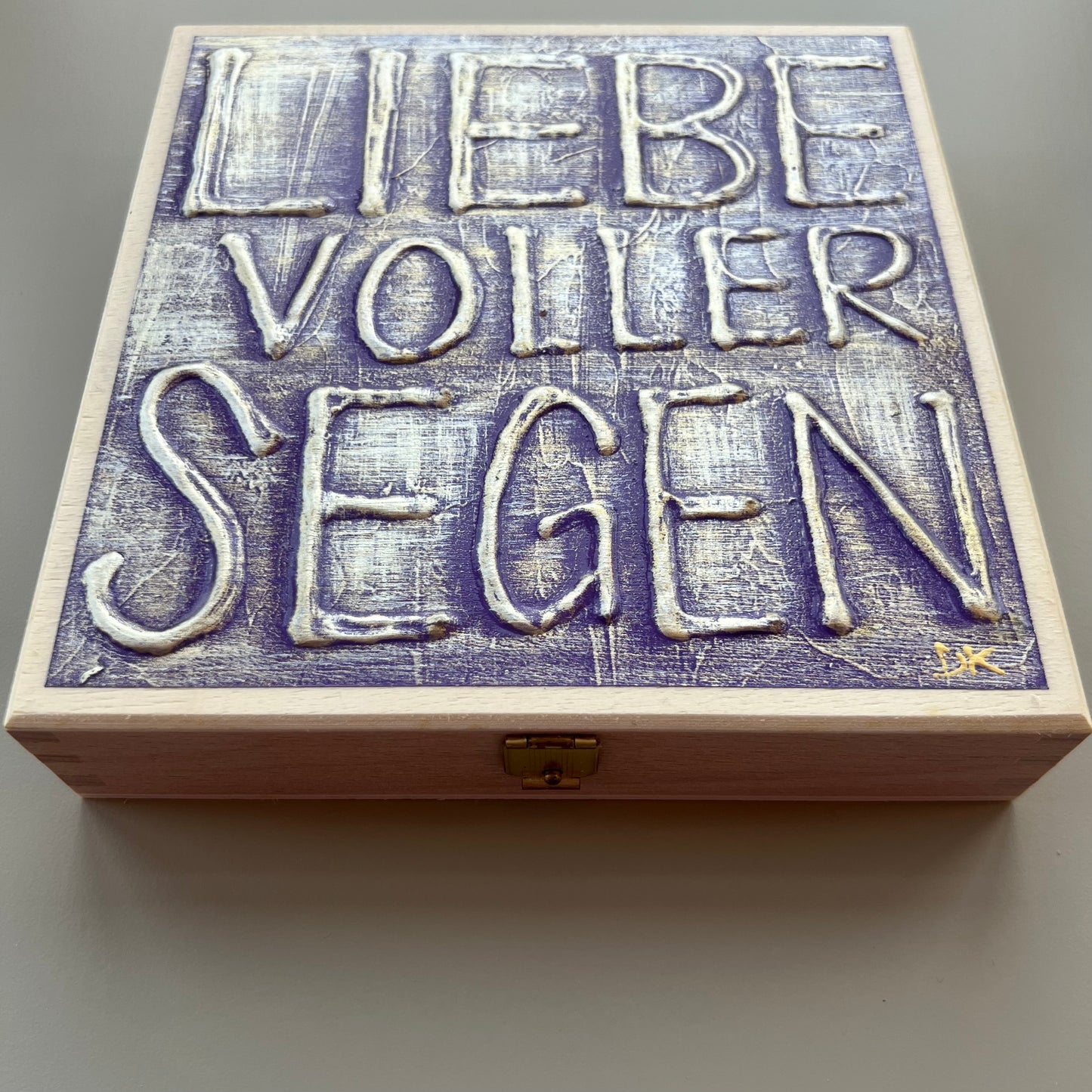 KULT Kiste LIEBEVOLLER SEGEN Original handbemalt Holzkiste Danja Kulterer Unikat Schoko Trüffel Pralinen Geschenke Sammlerstück Kunst online kaufen