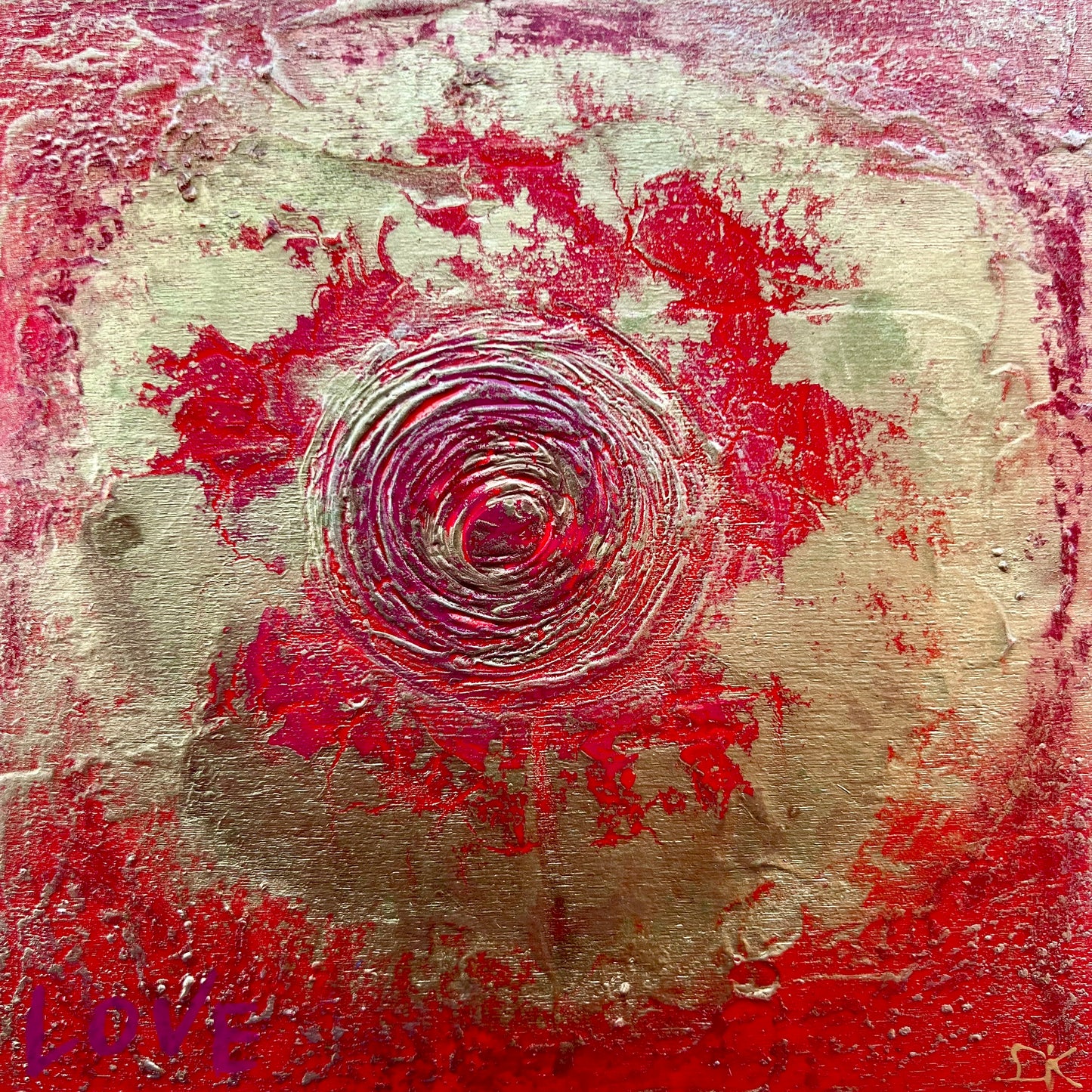 KULT Kiste LIEBE Original handbemalt Holzkiste Danja Kulterer Unikat Schoko Trüffel Pralinen Geschenke Sammlerstück Kunst online kaufen rot gold