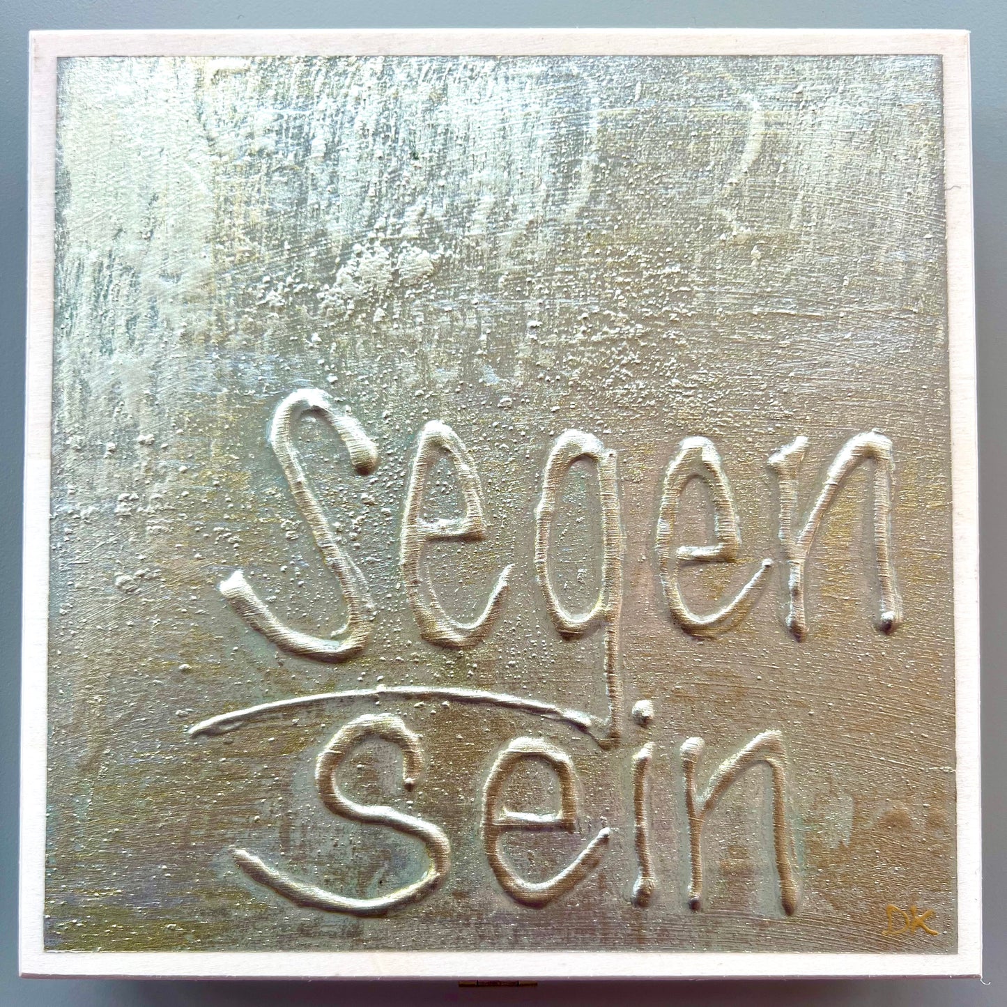 KULT Kiste Segen sein Original handbemalt Holzkiste Danja Kulterer Unikat Schoko Trüffel Pralinen Geschenke Sammlerstück Kunst online kaufen silber gold