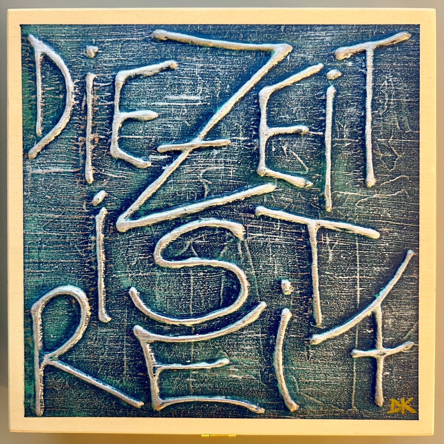 KULT Kiste Die Zeit ist reif Original handbemalt Holzkiste Danja Kulterer Unikat Schoko Trüffel Pralinen Geschenke Sammlerstück Kunst online kaufen