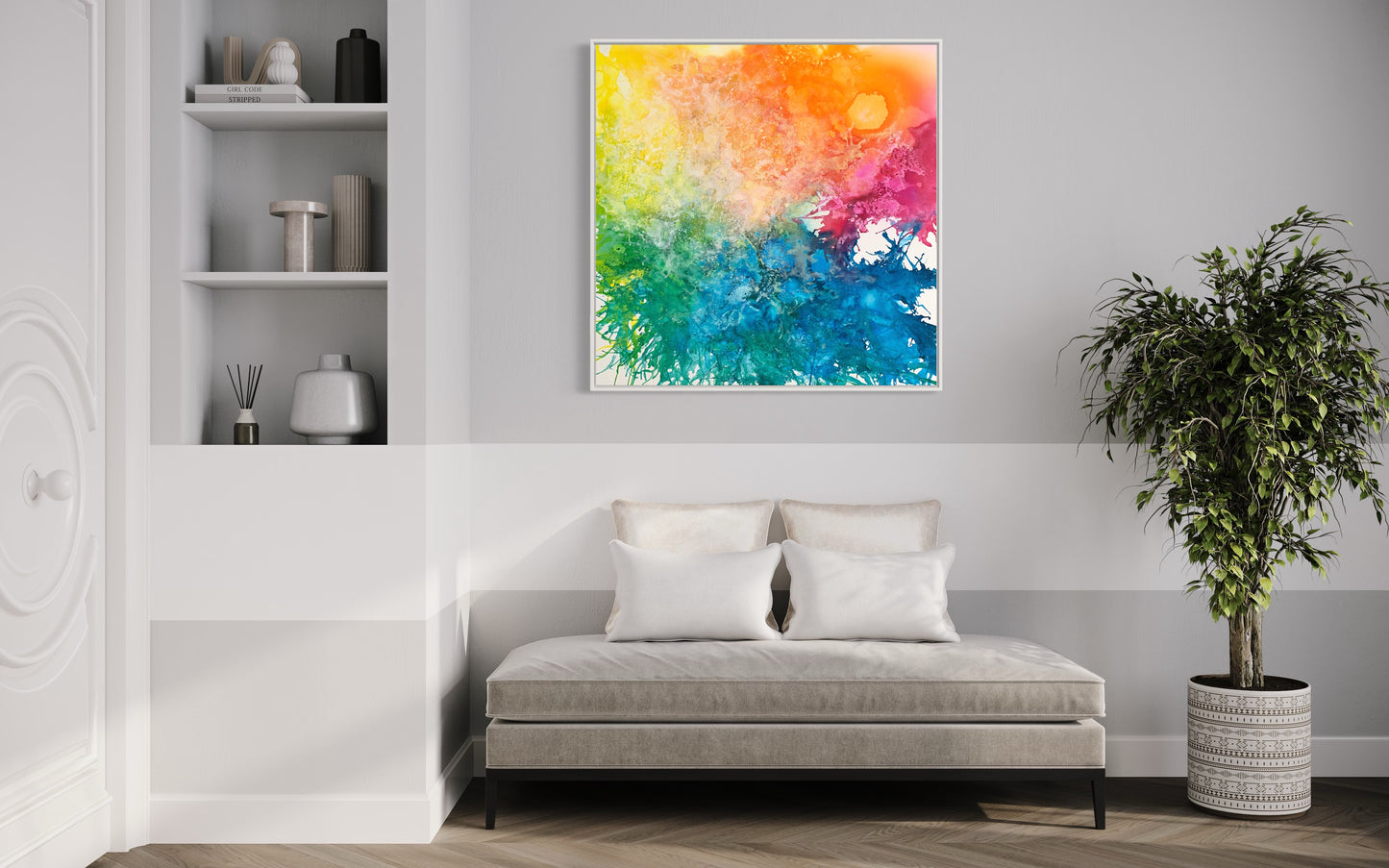 Lebensfreude Kunstwerk Original Unikat Joy Danja Kulterer 100x100cm Kunst online kaufen