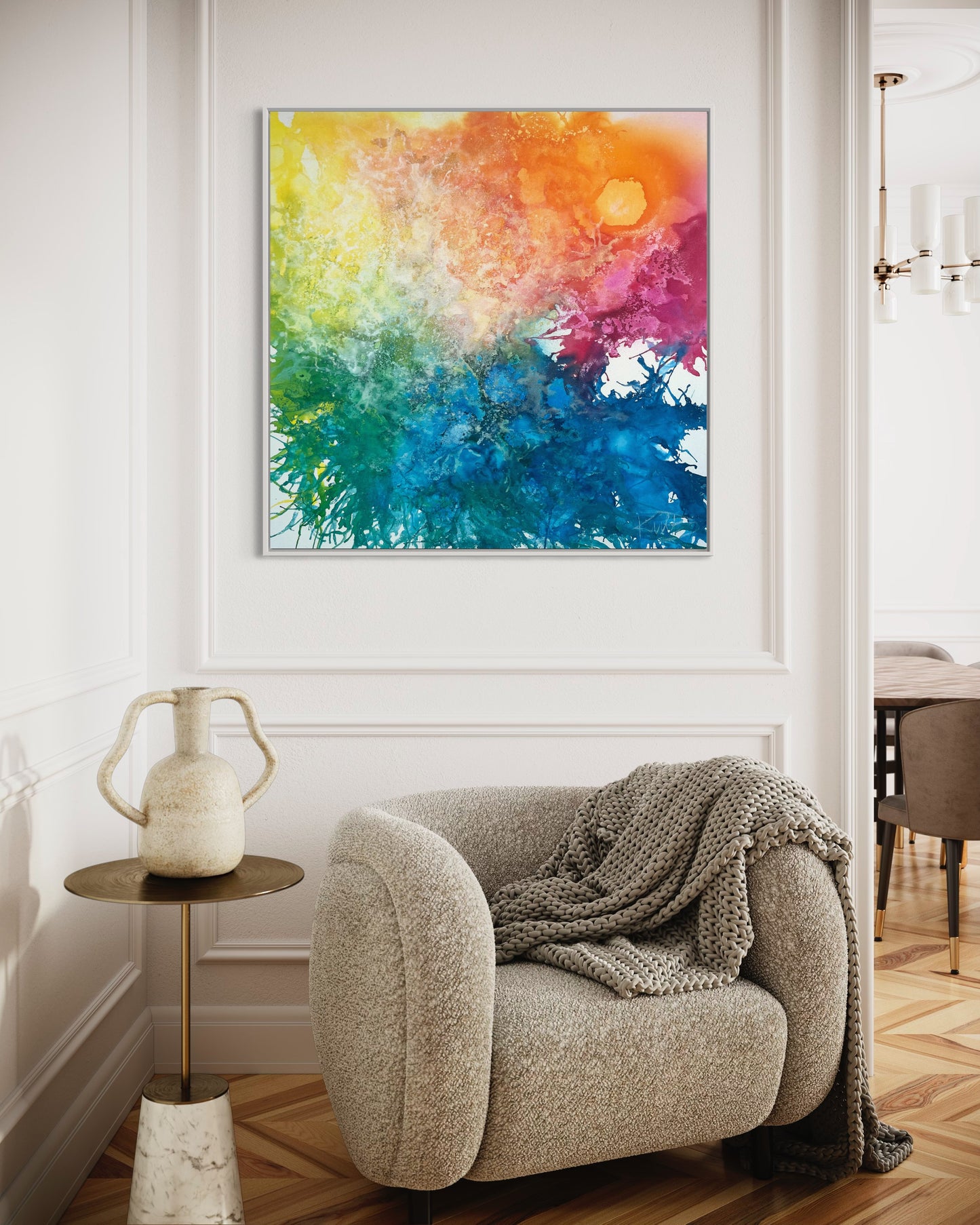 Lebensfreude Kunstwerk Joy Danja Kulterer 100x100cm Kunst online kaufen