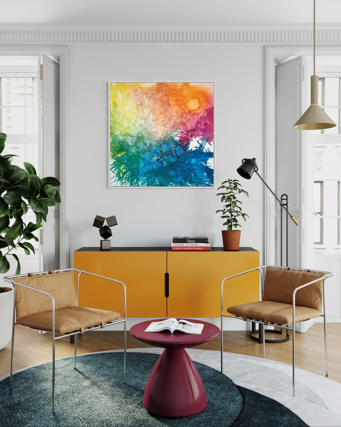 Lebensfreude Kunstwerk Original Unikat Joy Danja Kulterer 100x100cm Kunst online kaufen