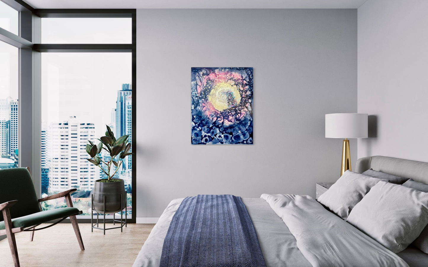 Leuchtstern Wunder Kunstwerk 80x100 Kunst im Hotel Danja Kulterer DKult ART Kunst online kaufen