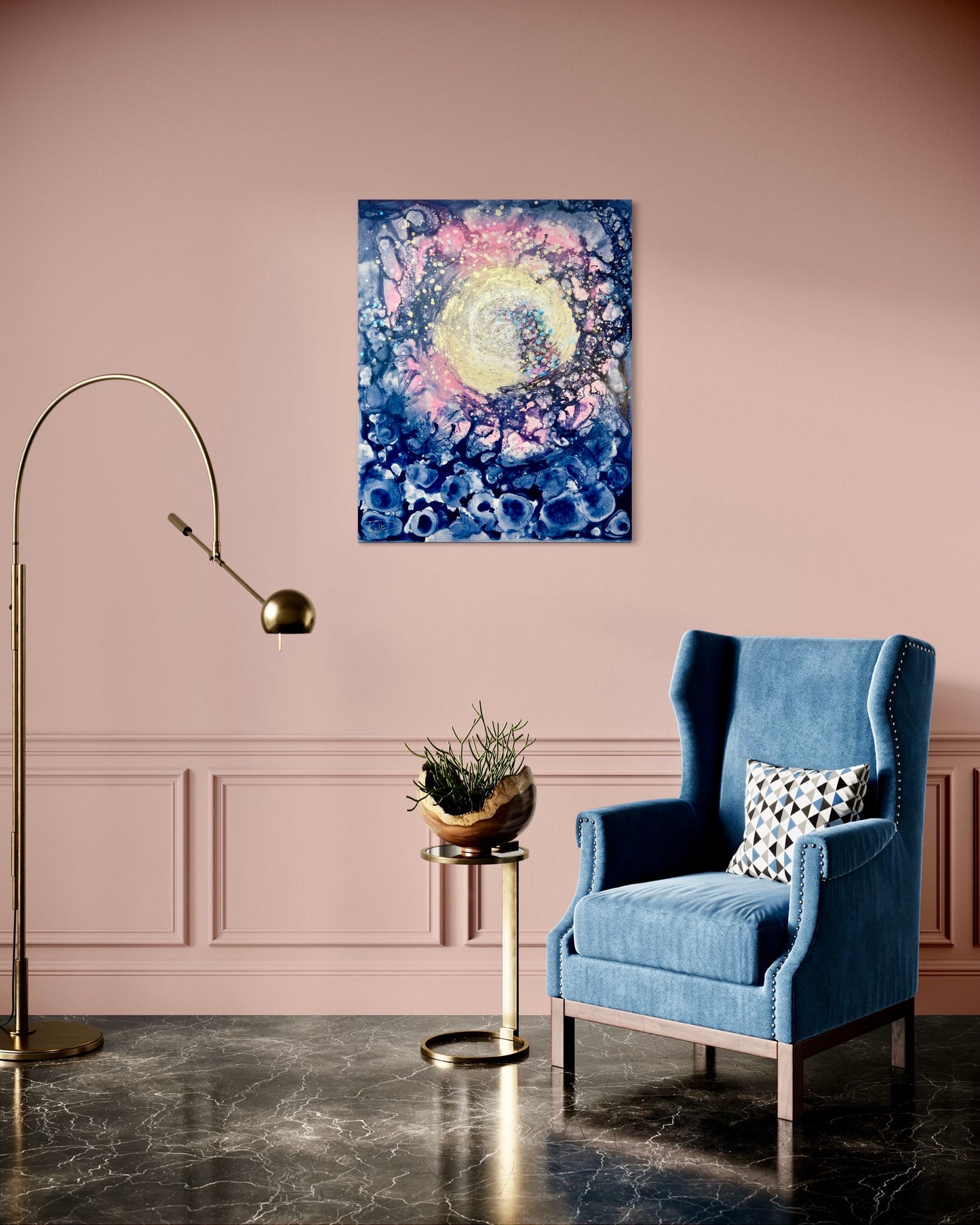Leuchtstern Wunder Kunstwerk 80x100 Kunst im Hotel Danja Kulterer DKult ART Kunst online kaufen