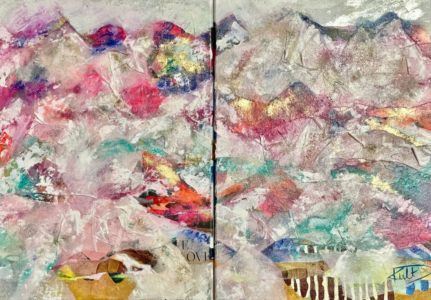 Mountains in Love Diptichon Danja Kulterer Kunst online kaufen