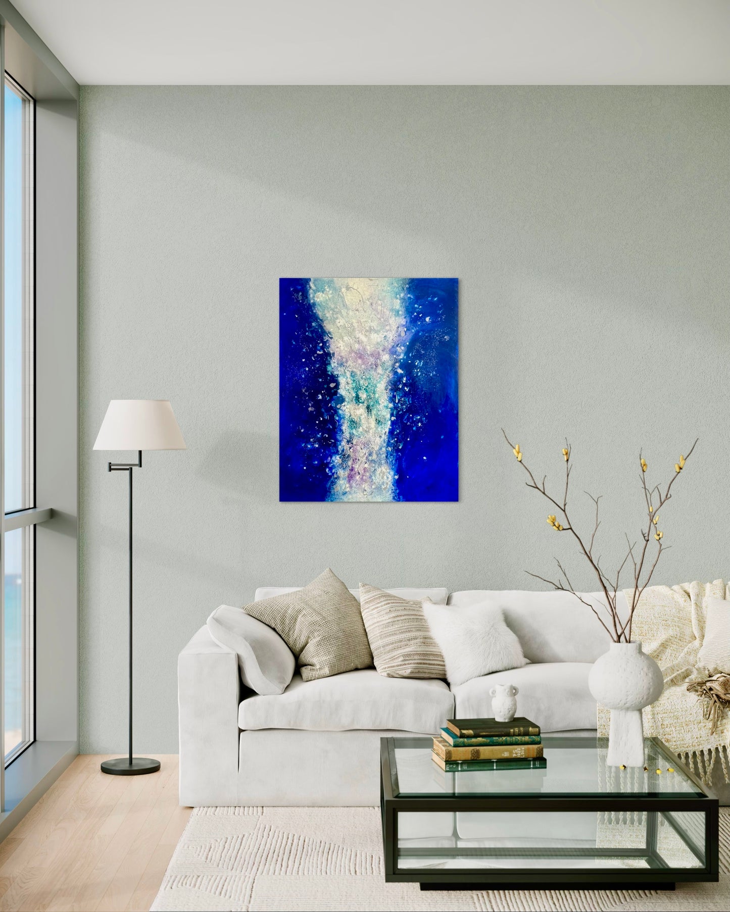 Milchstraße ART Universe Danja Kulterer Kunstwerk Original Unikat Kunst online kaufen floureszierend