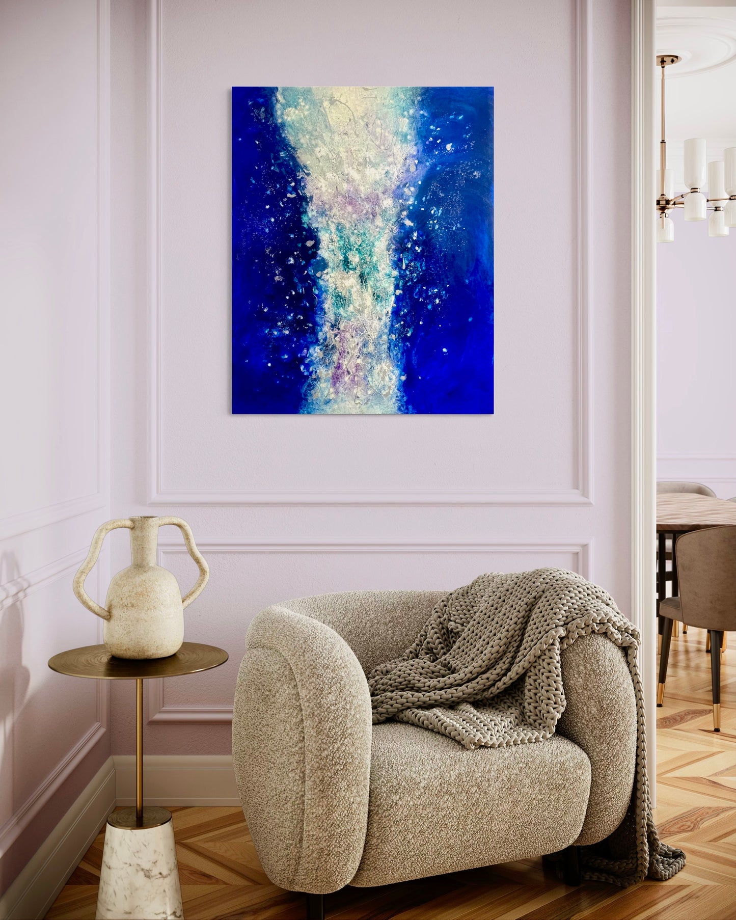 Milchstraße ART Universe Danja Kulterer Kunstwerk Original Unikat Kunst online kaufen floureszierend