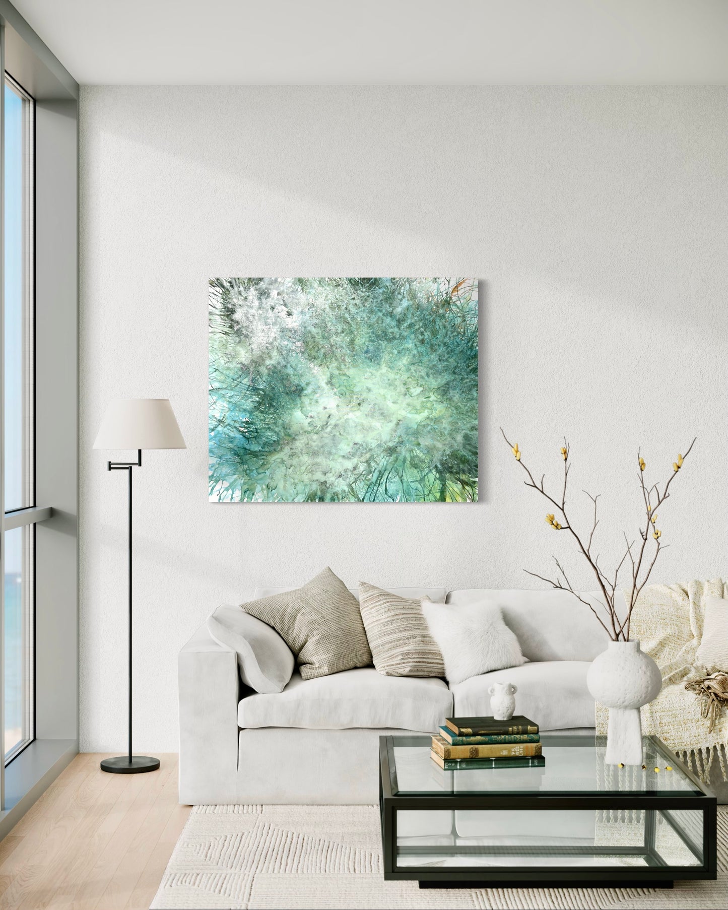 Neubeginn New Start abstrakte Kunst online verkaufen Wasser auftauchen Untertasser