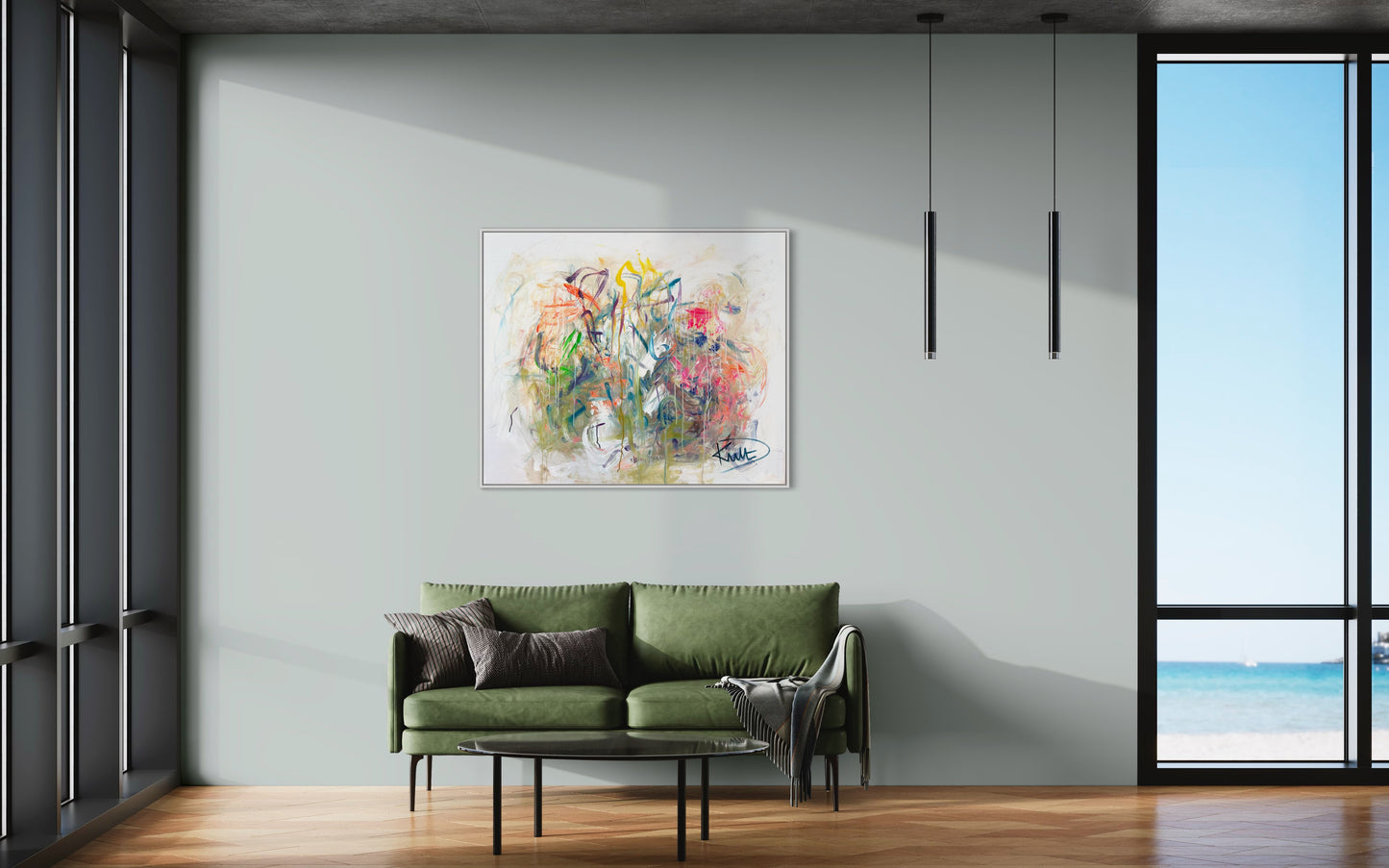 Vibrations DKult ART Jam Actionpainting Live Jazzclub STEP DANJA KULTERER Sebastian Weiss Guitar Kunst kaufen online