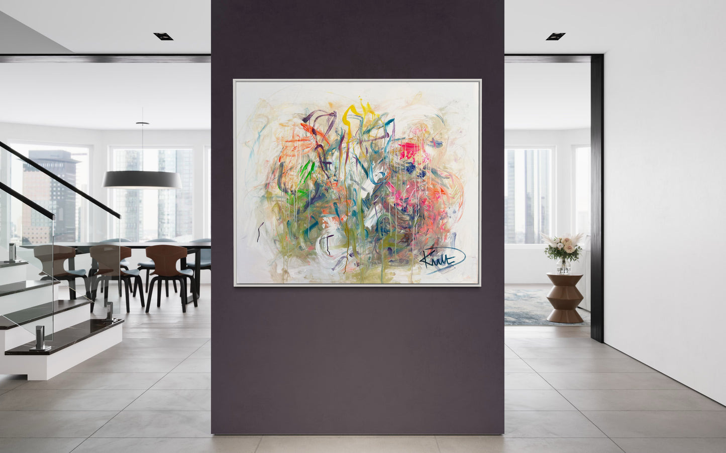 Vibrations DKult ART Jam Actionpainting Live Jazzclub STEP DANJA KULTERER Sebastian Weiss Guitar Kunst kaufen online