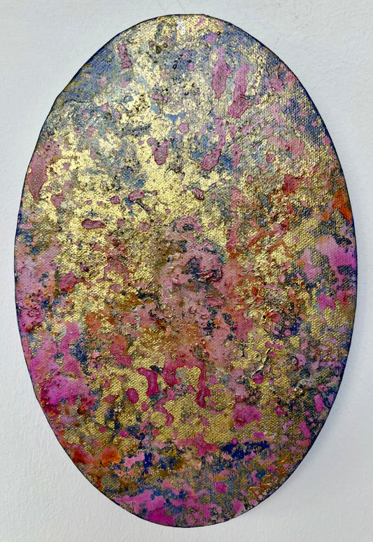 Mit den Liebsten am Meer DANJA KULTERER Leinwand oval Kunst online kaufen