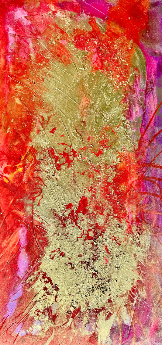 Golden Sunset rot gold Seeliebe Gemälde Unikat Kunst online kaufen 