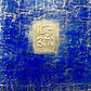 Kult Kiste ICH BIN Original DKult ART Unikat Danja Kulterer Einzelstück Kunst kaufen online Geschenke Weihnachtsgeschenk blau gold Holzkiste handbemalt 